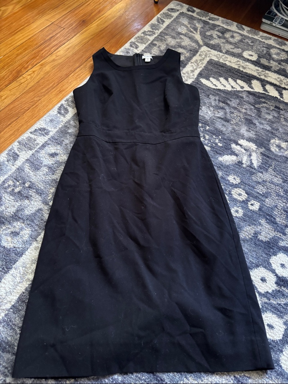 J. Crew Factory Black Sleeveless Midi Sheath Dress
